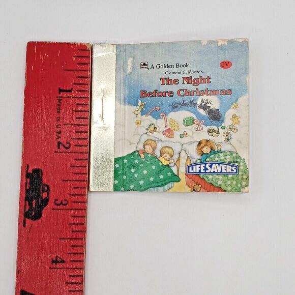 🎄 1987 Mini Book Ornament 📖 The Night Before Christmas 🍬 Golden Books - Picture 9 of 12